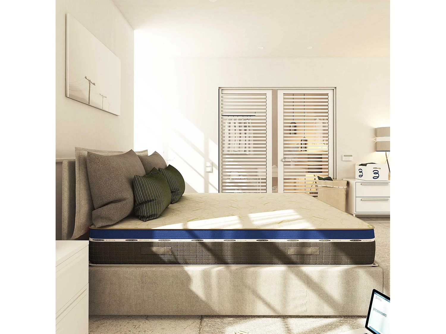 Materasso 700 Molle e Memory 5 cm Energy Matrimoniale misura 160x200 cm