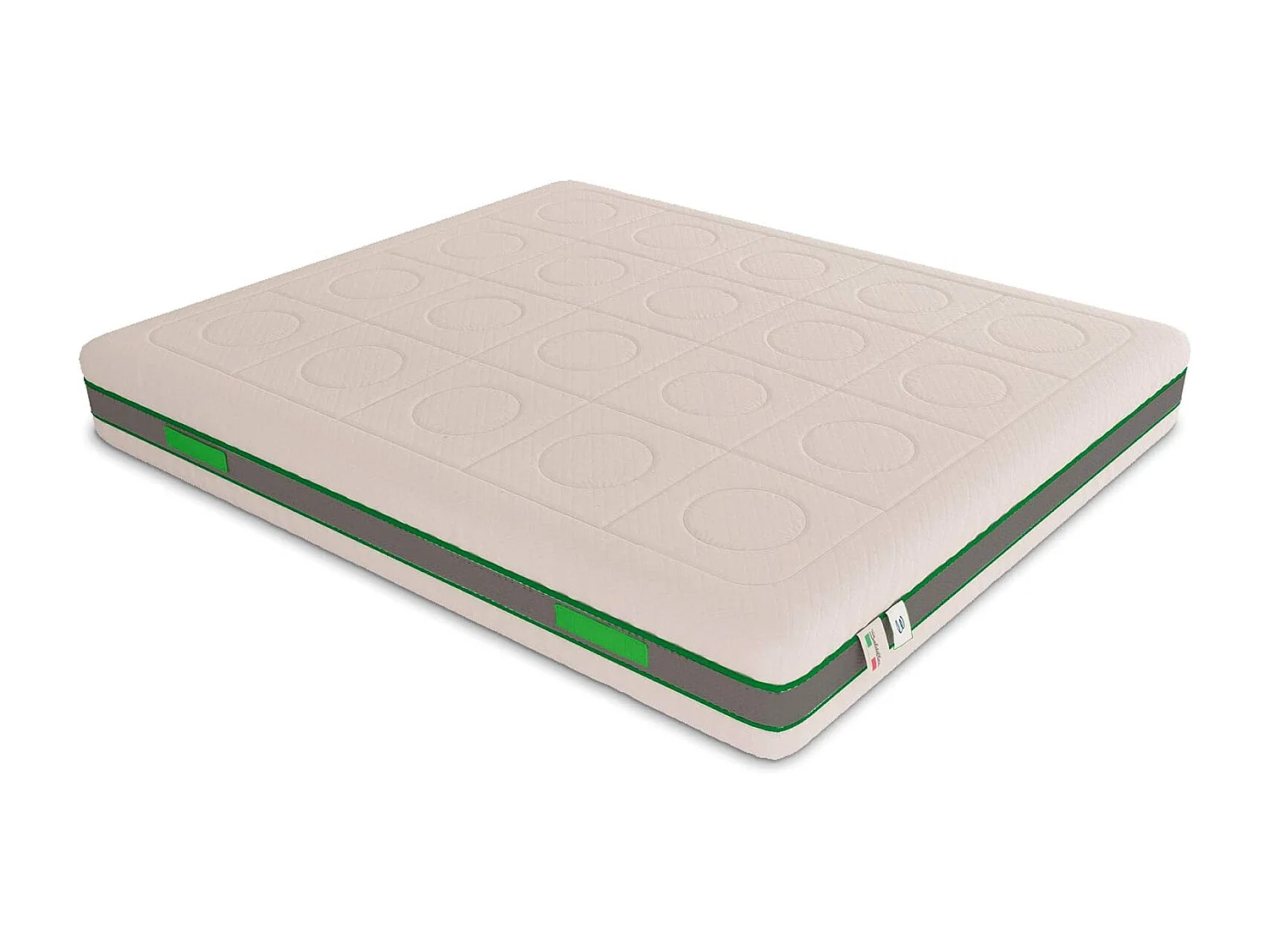 Materasso 800 Molle e Memory 5 cm Green Spring Plus, misura 160x200 cm