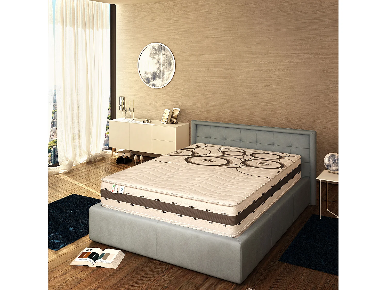 Materasso Memory Alto 25 Cm | Certificato Sanitized | Fascia Traspirante 3D | Notti d'Argento Plus Singolo 80x200 cm