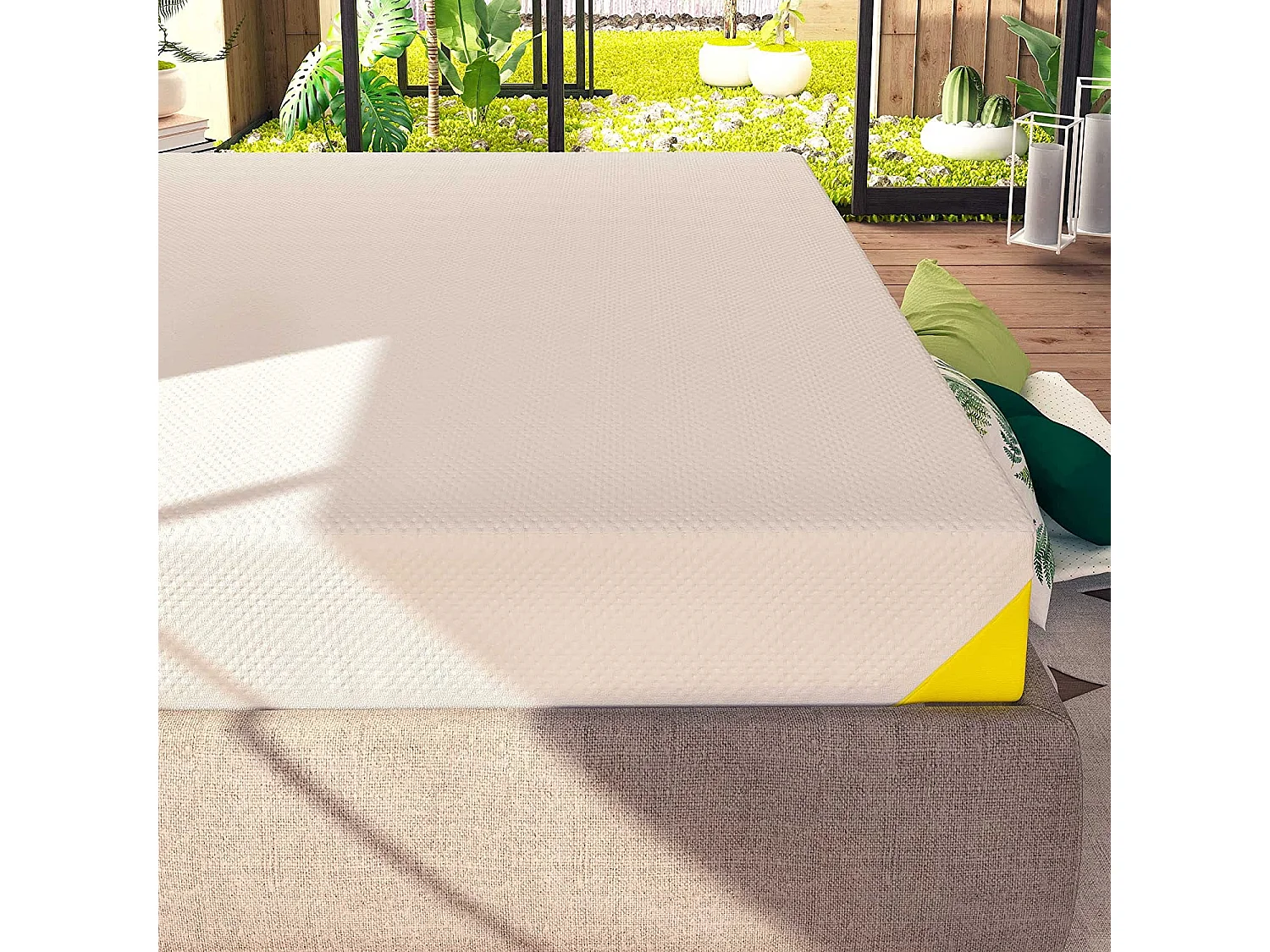 Materasso Lattice Natura Eco 18 cm con Fodera Sfoderabile in Cotone Naturale, Singolo misura 90x190 cm