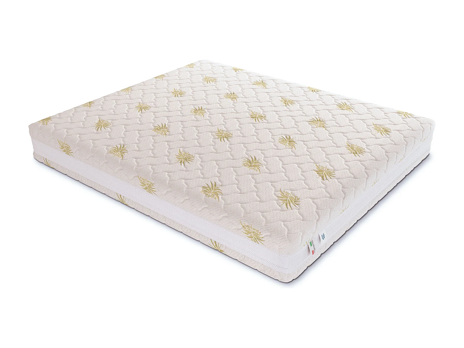 Materasso Lattice Alto 18 cm Lattice 100% 16 cm con Fodera Aloe Vera Singolo misura 80x200 cm