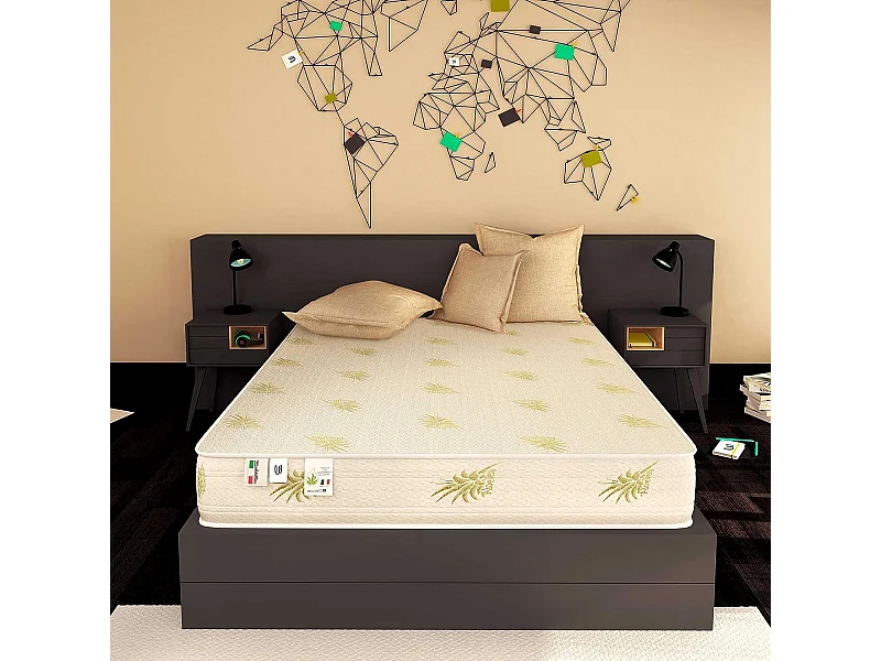 Materasso Memory 30 cm Duck Premium Plus con fodera Aloe Vera Piazza e mezza misura 100x200 cm