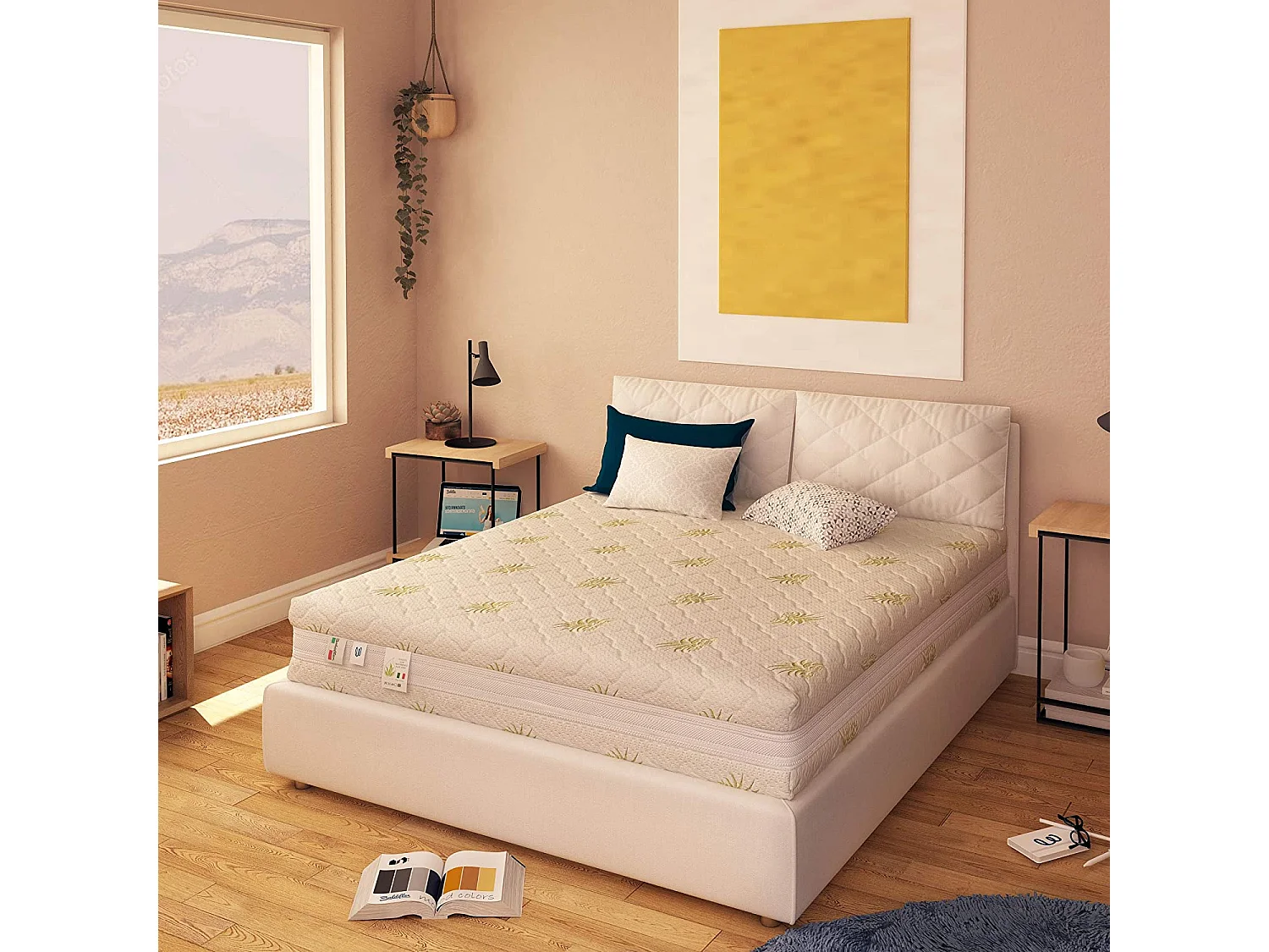 Materasso Memory Foam 4 Strati Alto 23 cm Super Top Matrimoniale misura 170x200 cm