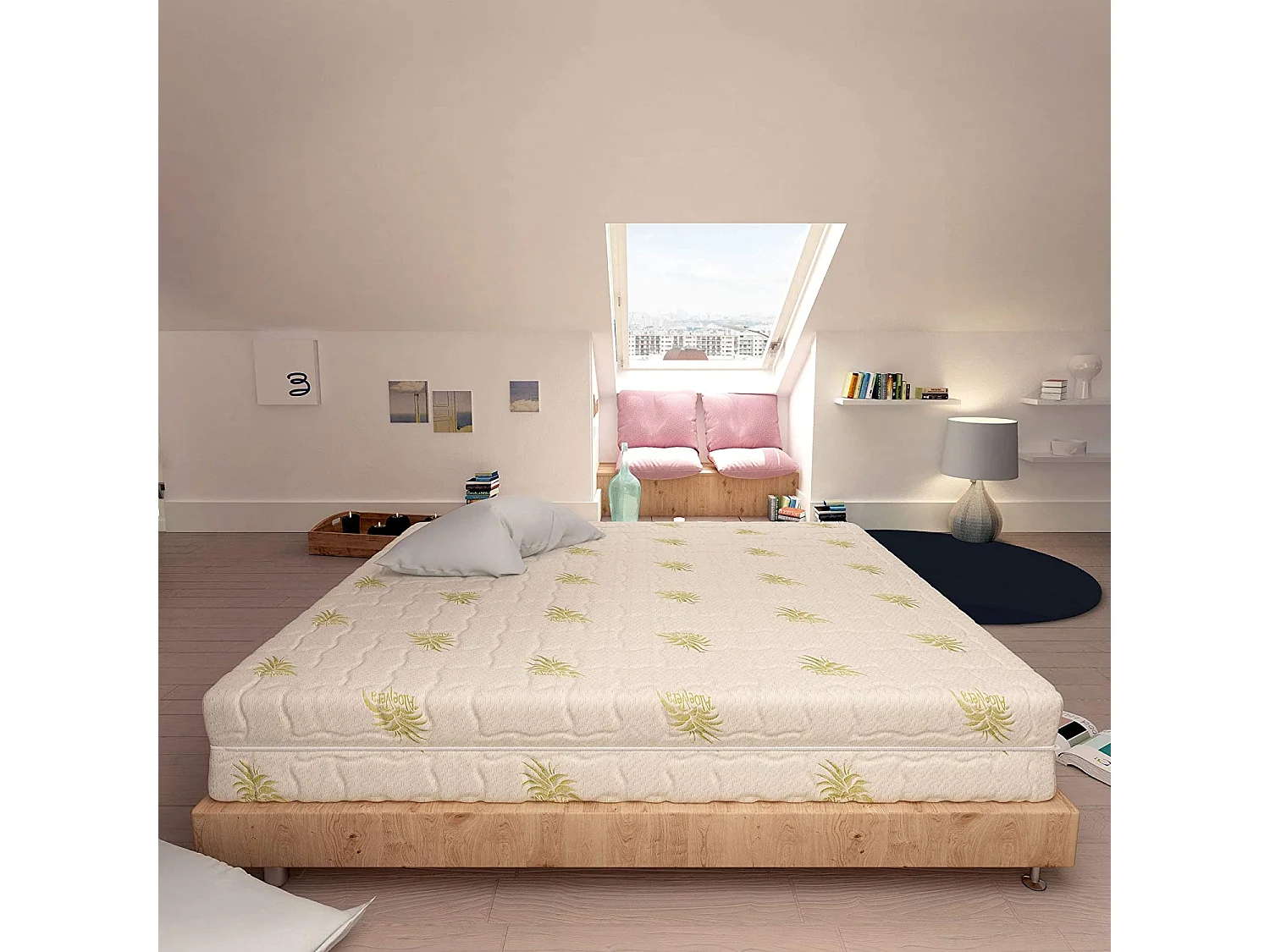 Materasso Memory Dream Soft Matrimoniale con Rivestimento in Aloe Vera, Memory 7 cm, misura 170x190 cm