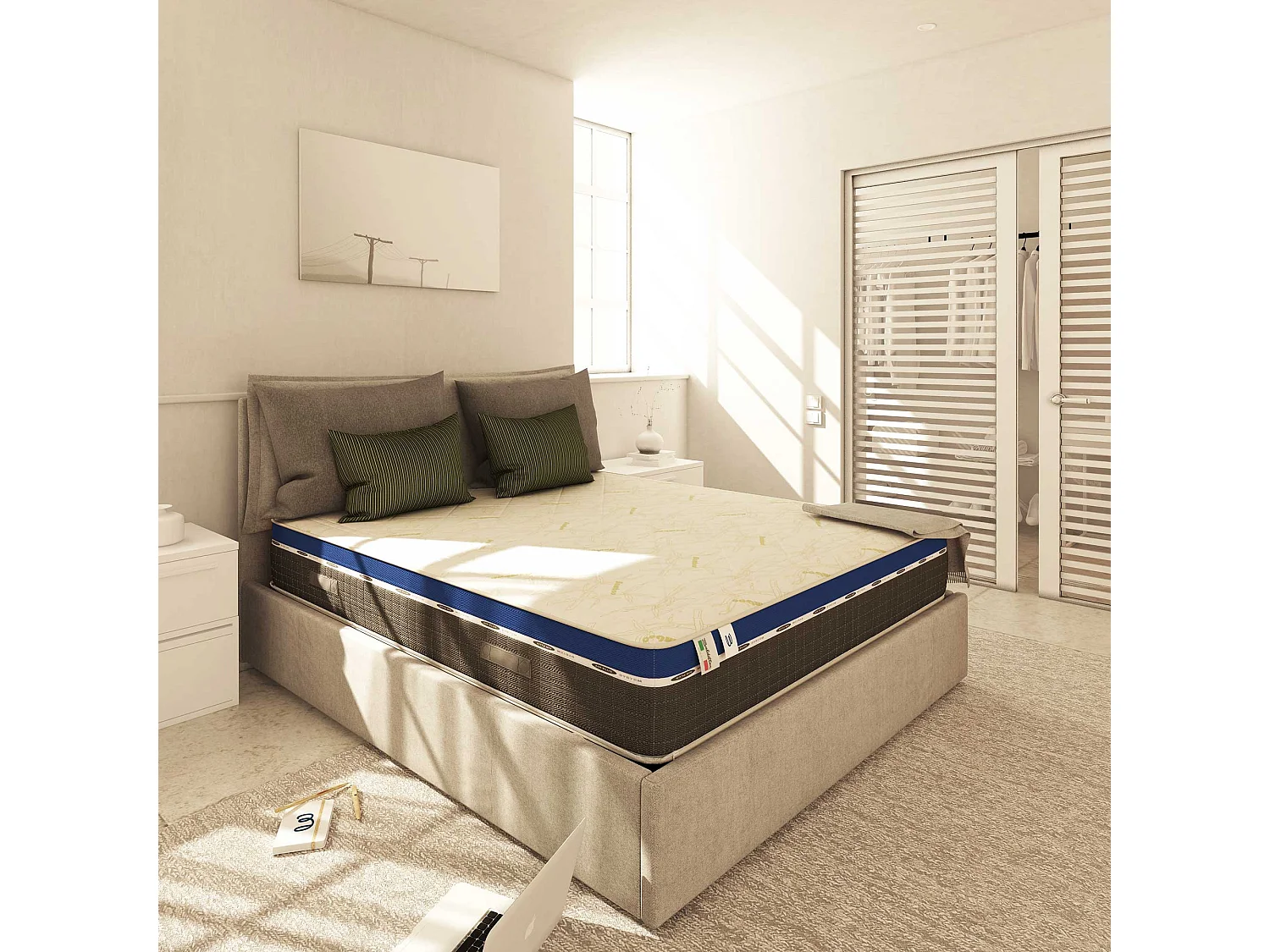 Materasso 700 Molle e Memory 5 cm Energy Matrimoniale misura 140x200 cm