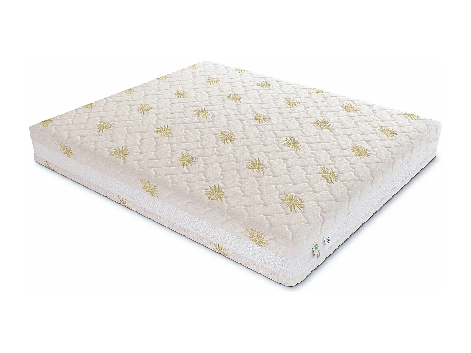 Materasso Lattice Alto 20 cm Lattice 100% 18 cm con Fodera Aloe Vera Matrimoniale misura 170x190 cm