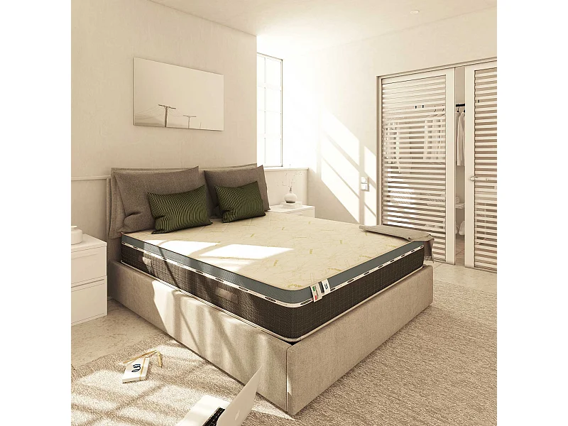 Materasso Molle e Memory Foam 5 cm Energy Singolo misura 90x190 cm