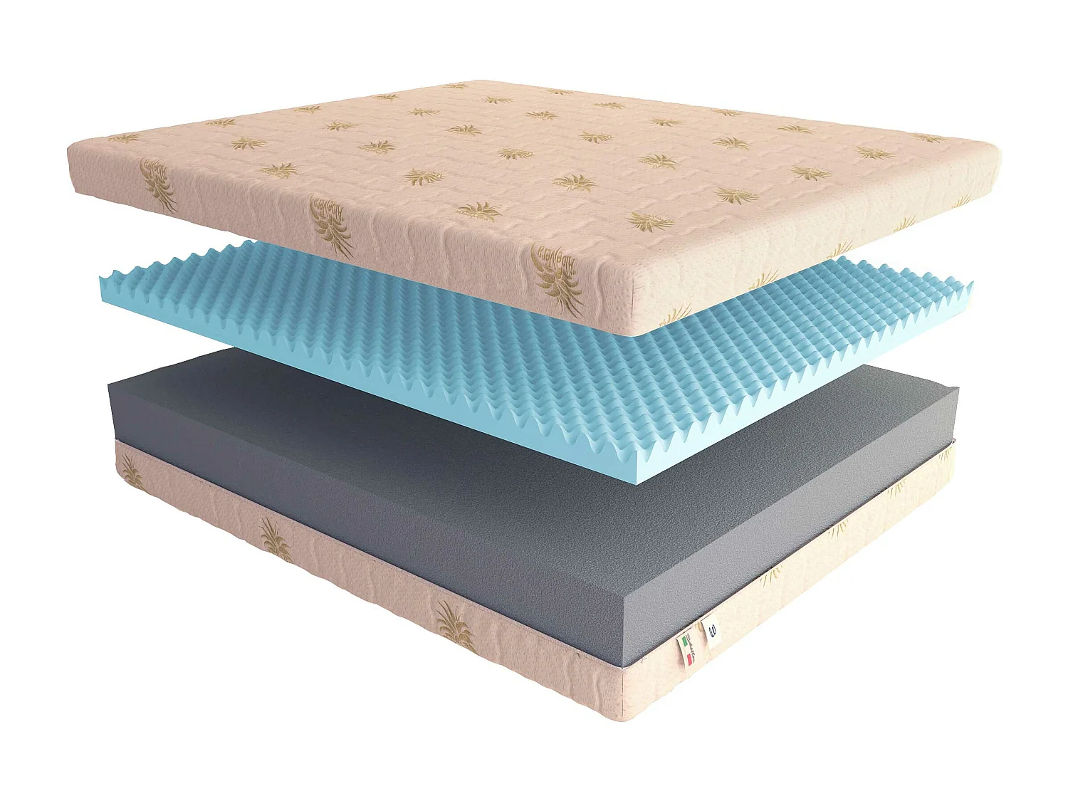 Materasso Memory con 7 cm di Memory Fresh Massaggiante, Evolution Singolo misura 100x200 cm