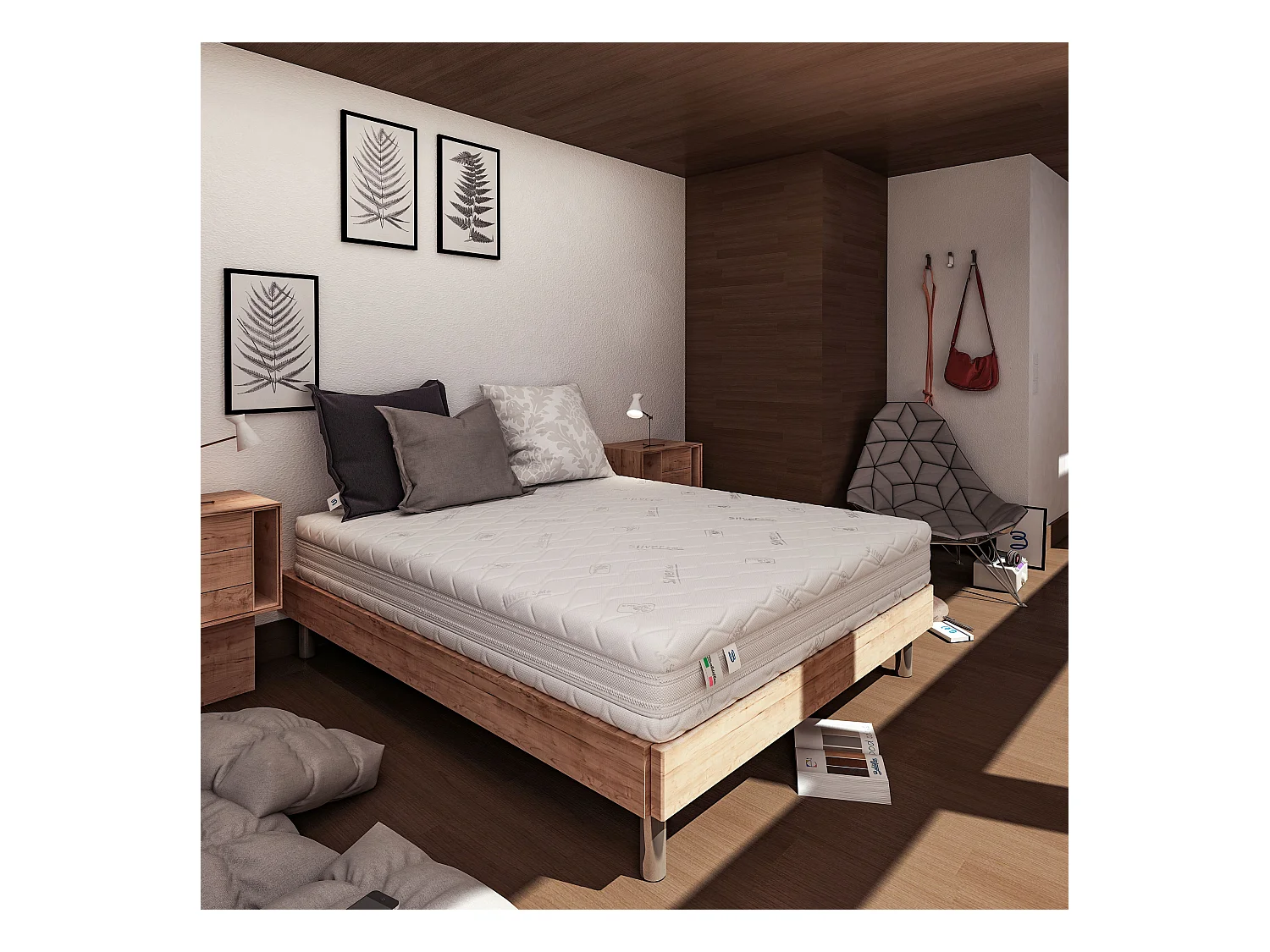 Materasso 1600 Molle e Memory 5 cm Piazza e mezza misura 120x190 cm