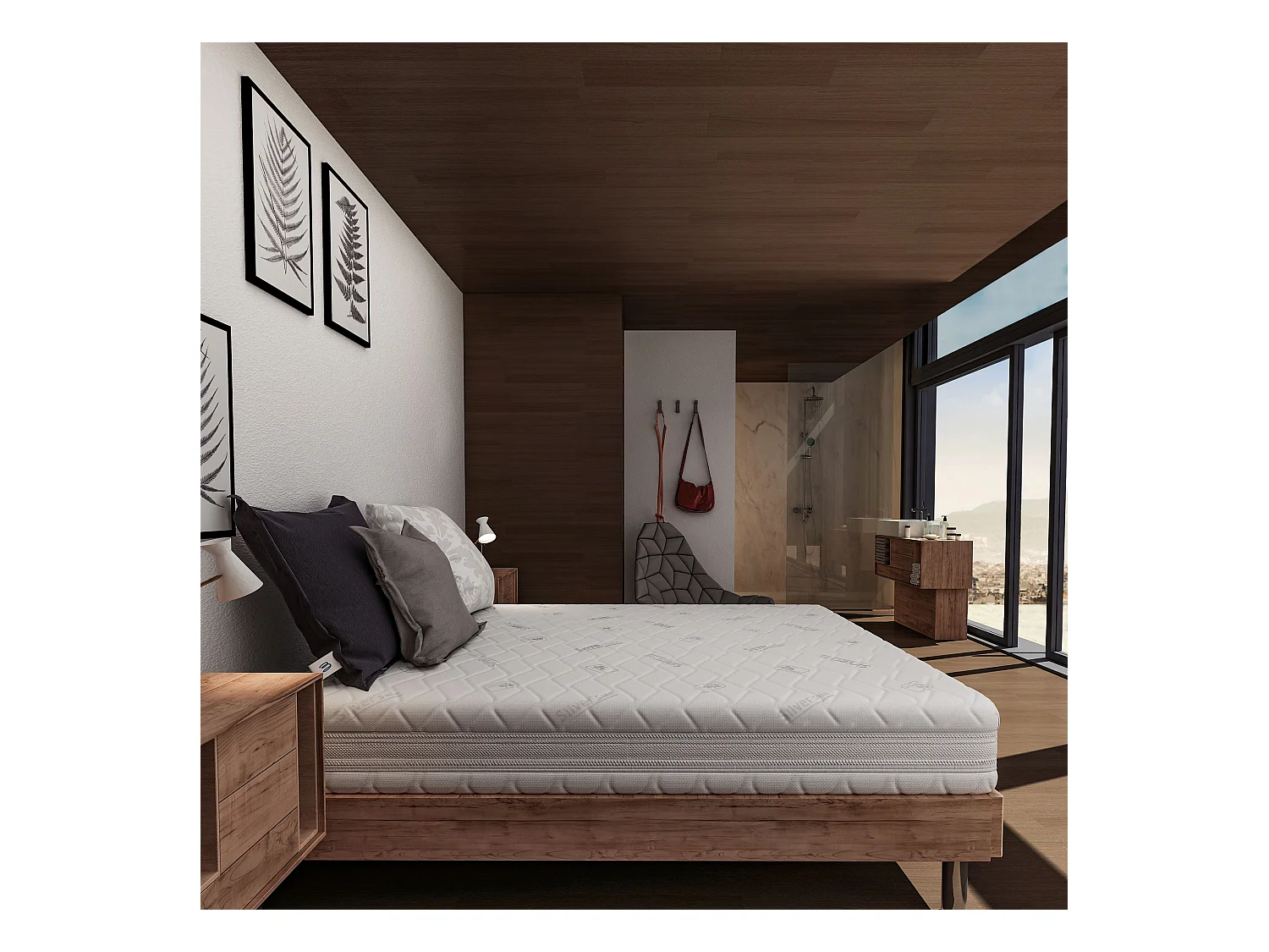 Materasso 1600 Molle e Memory 5 cm Piazza e mezza misura 120x190 cm