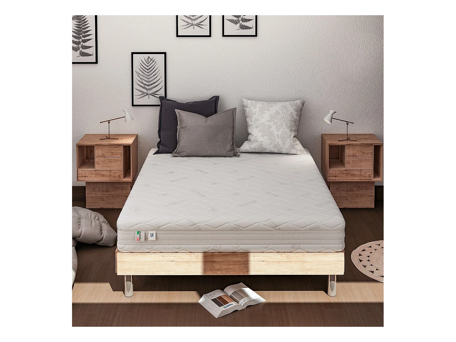 Materasso 1600 Molle e Memory 5 cm Piazza e mezza misura 120x190 cm