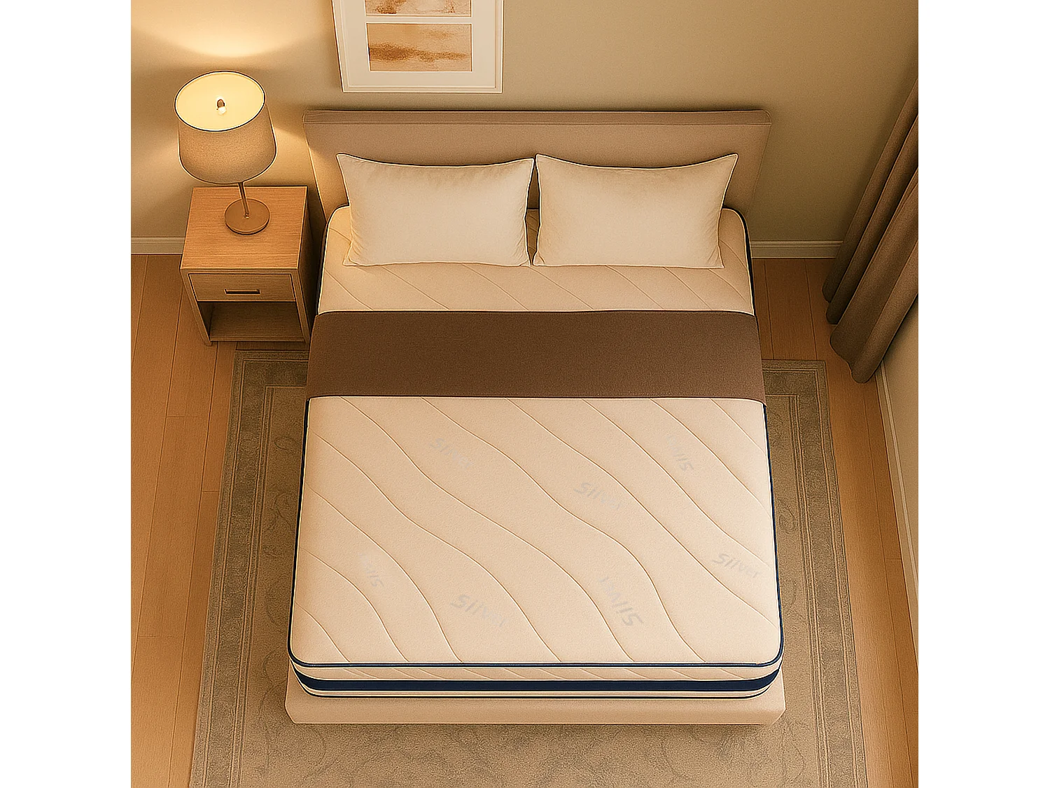 Materasso Memory Alto 22 cm Ortopedico Medio Rigido 100% Made in Italy Antiacaro Fascia 3DAir 4 Maniglie Trionfo Piazza e mezza misura 120x190 cm