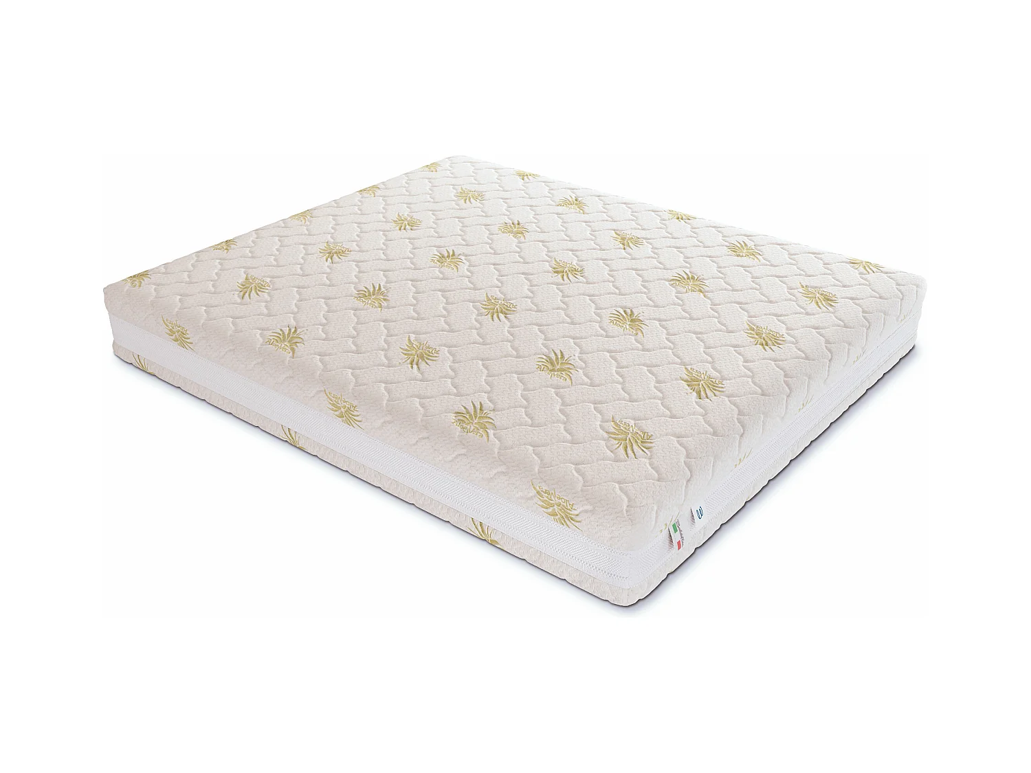 Materasso Lattice Alto 18 cm Lattice 100% 16 cm con Fodera Aloe Vera Singolo misura 90x200 cm