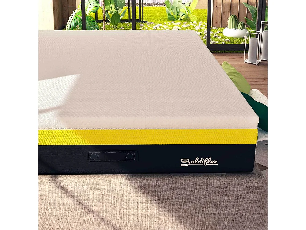 Materasso Lattice e Cocco Natura Eco 25 con Fodera Sfoderabile in Cotone Naturale, Matrimoniale misura 160x190 cm