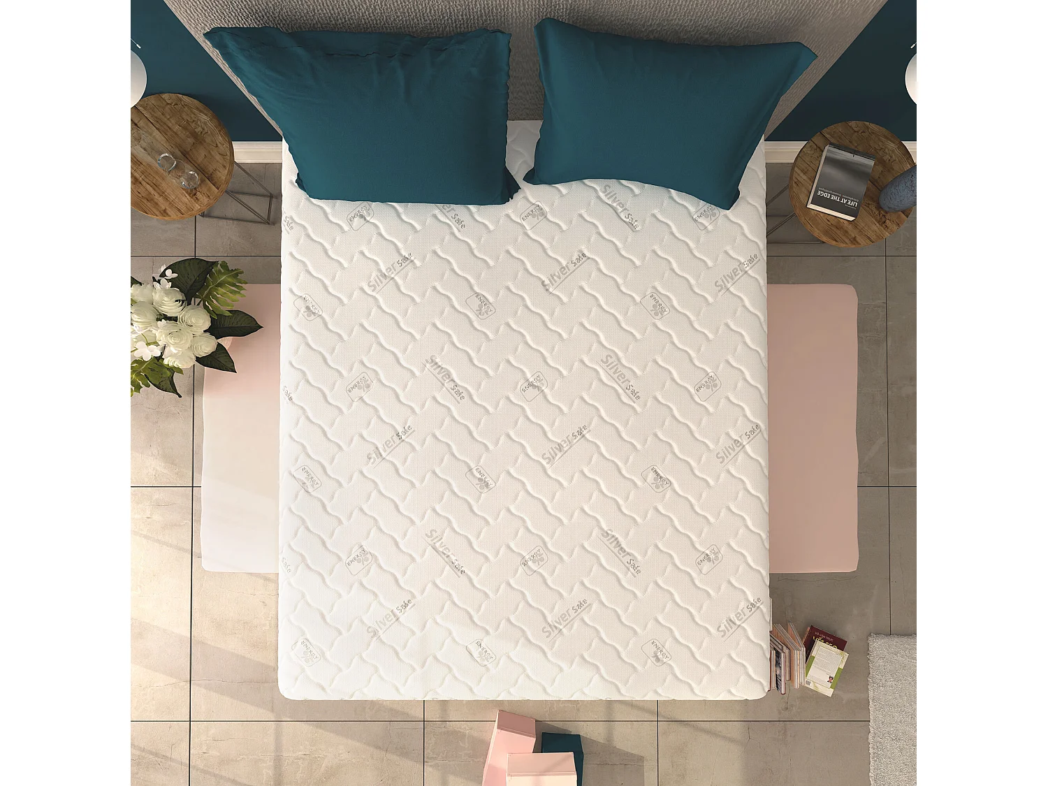 Materasso Memory Foam 25 cm a Zone Differenziate Sweet Armony Silver Safe Matrimoniale misura 140x200 cm