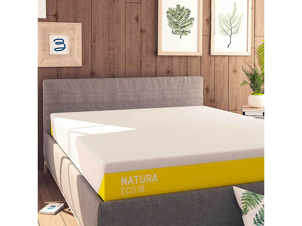 Materasso Lattice Natura Eco 18 cm con Fodera Sfoderabile in Cotone Naturale, Matrimoniale misura 160x190 cm