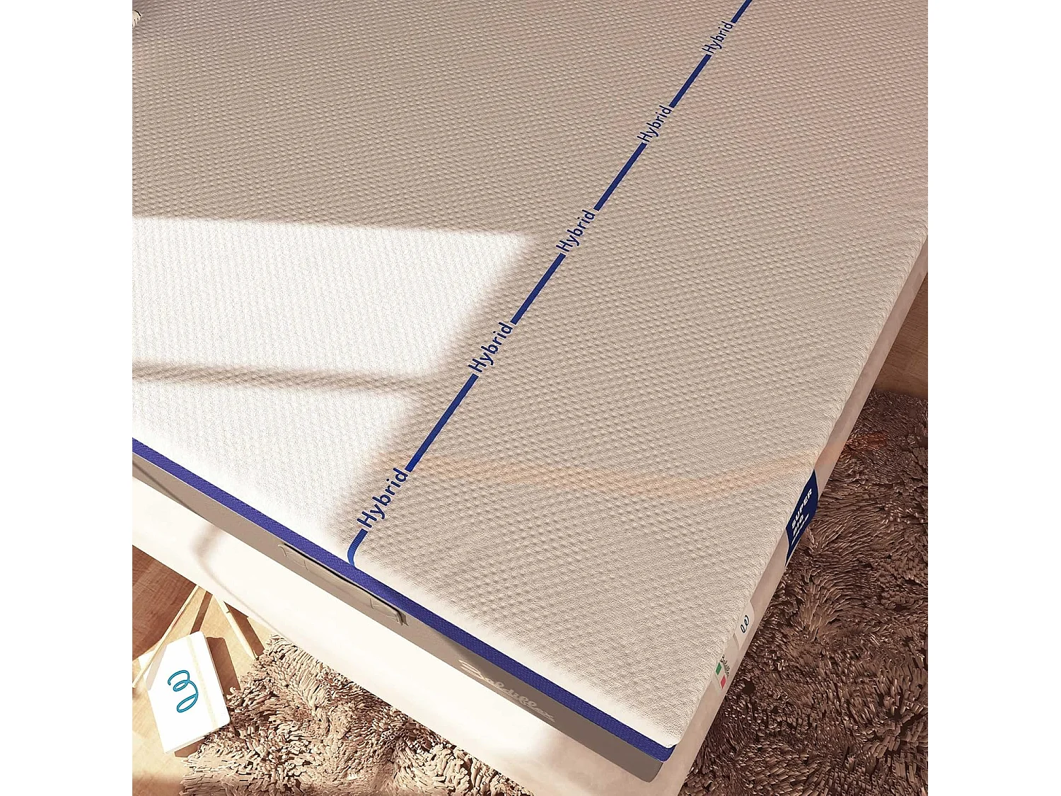 Materasso 3000 Molle e Memory 5 cm Alto 30 cm Hybrid Super Big Bros misura 100x200 cm