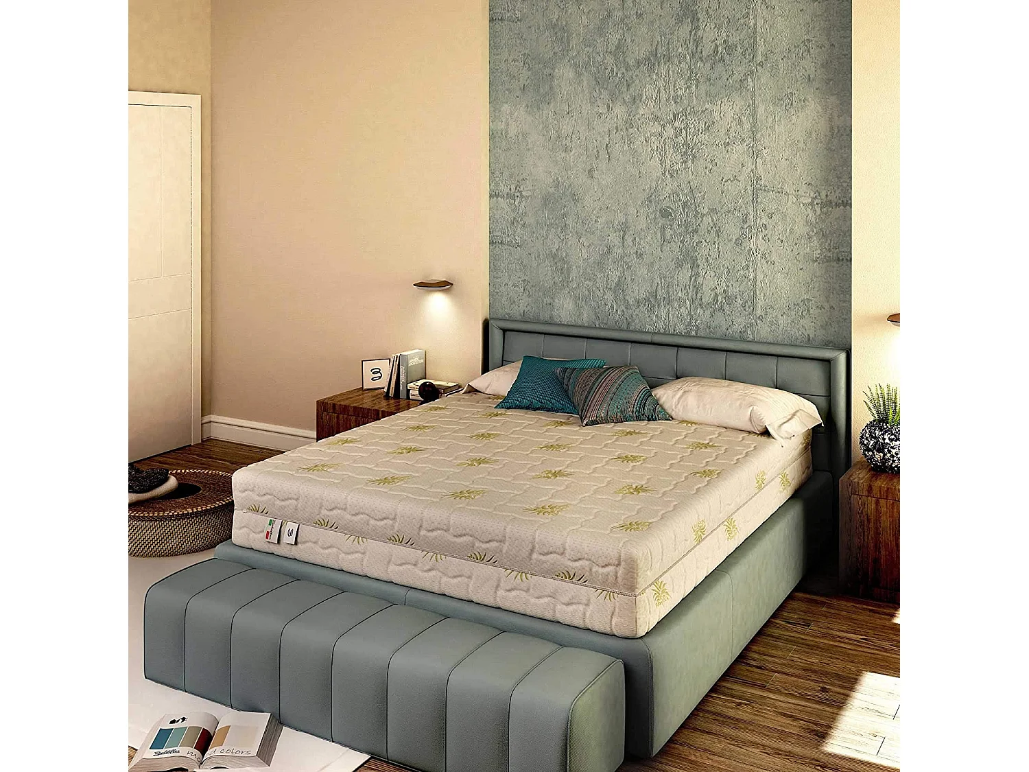 Materasso Memory con 7 cm di Memory Fresh Massaggiante, Evolution Matrimoniale misura 140x190 cm