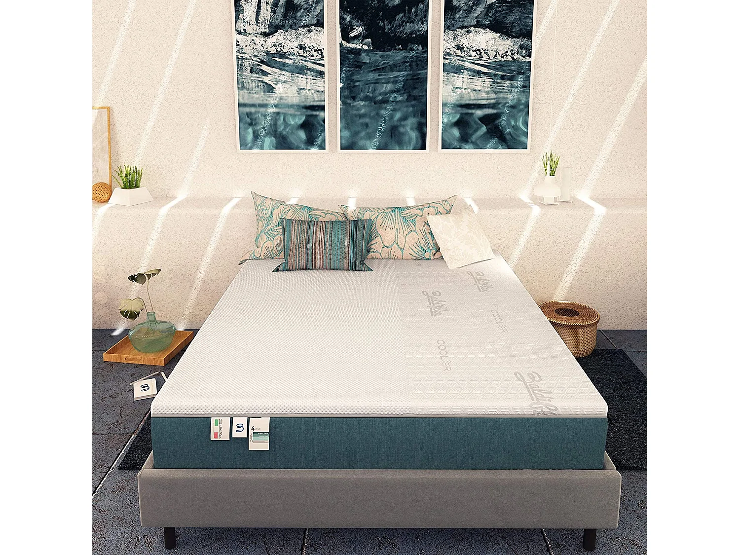 Materasso Plus Top Fresh in Memory 4 Strati con Fodera Cooler Singolo misura 100x200 cm