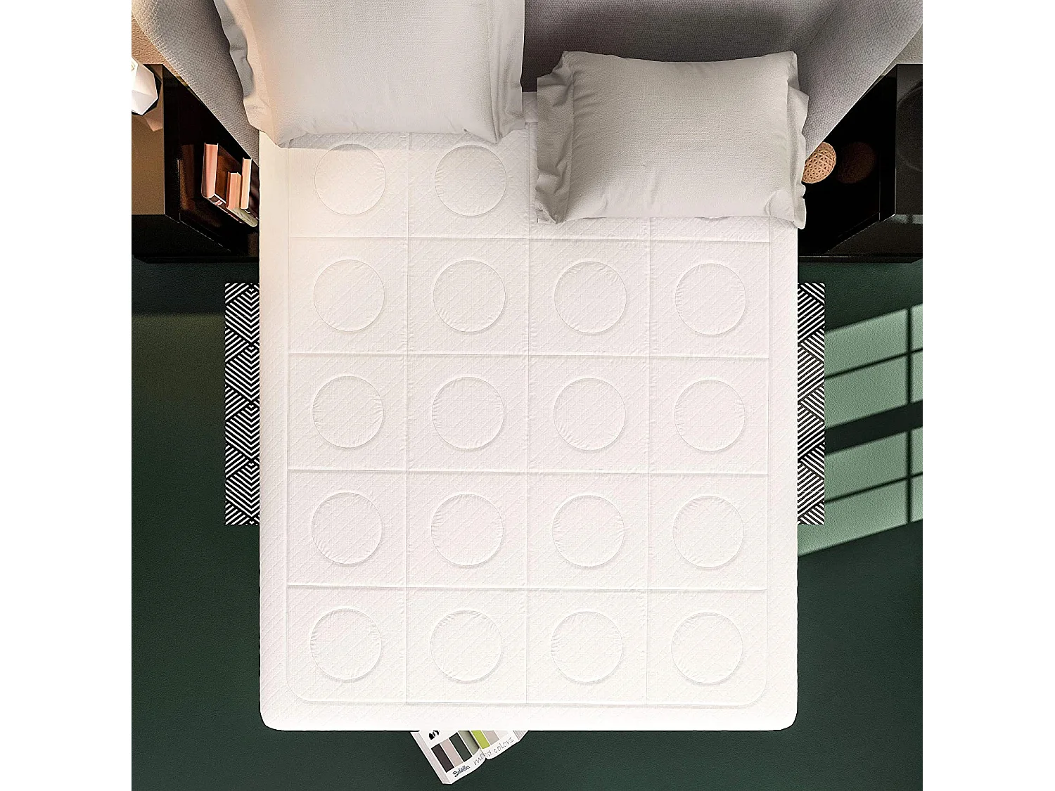 Materasso 800 Molle e Memory 3 cm Green Spring, misura 90x190 cm