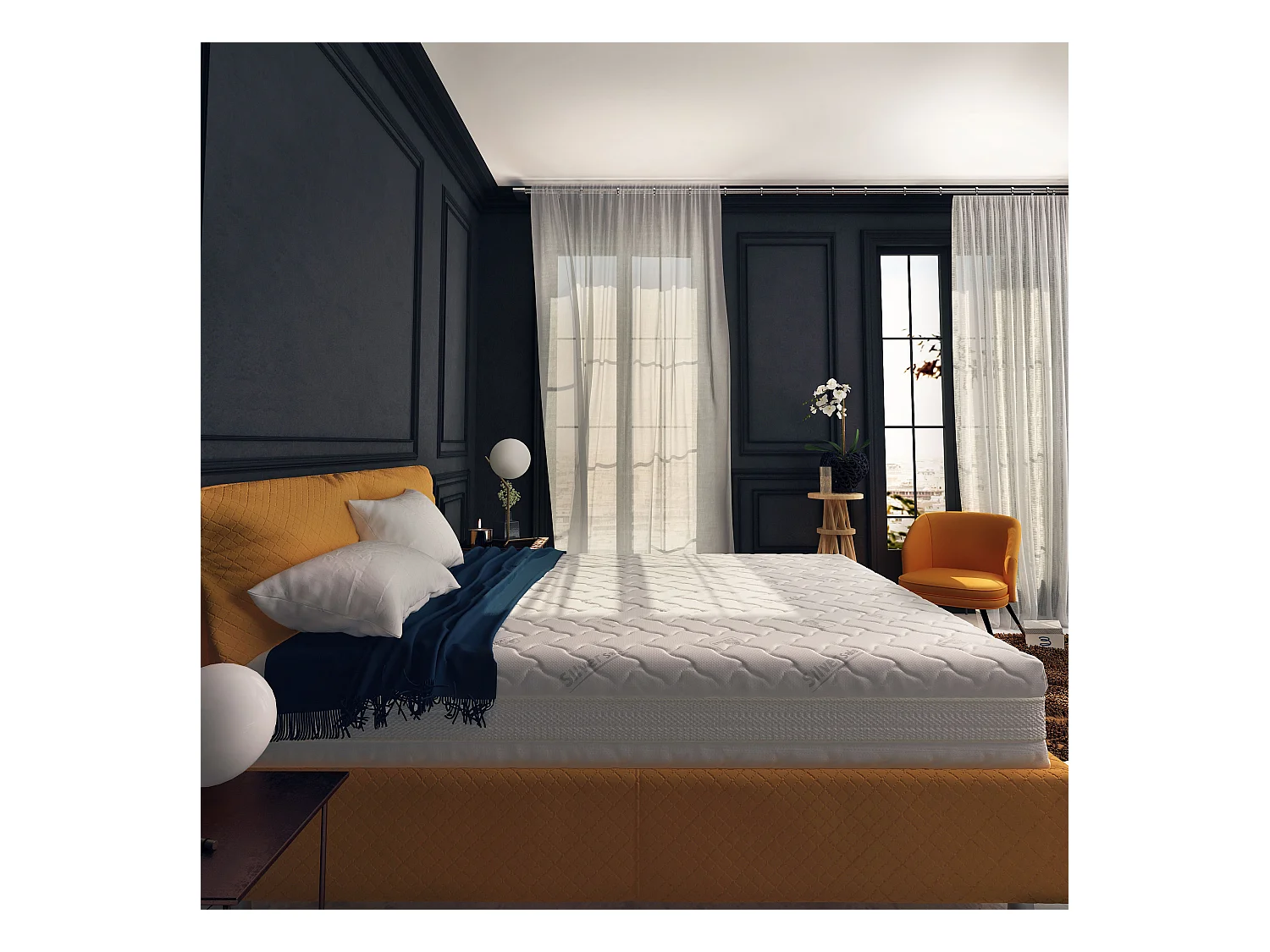 Materasso 800 Molle e Memory 5 cm Matrimoniale misura 160x200 cm