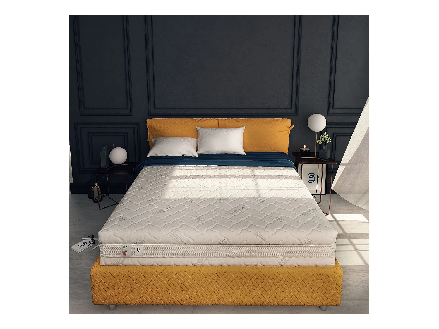 Materasso 800 Molle e Memory 5 cm Matrimoniale misura 160x200 cm