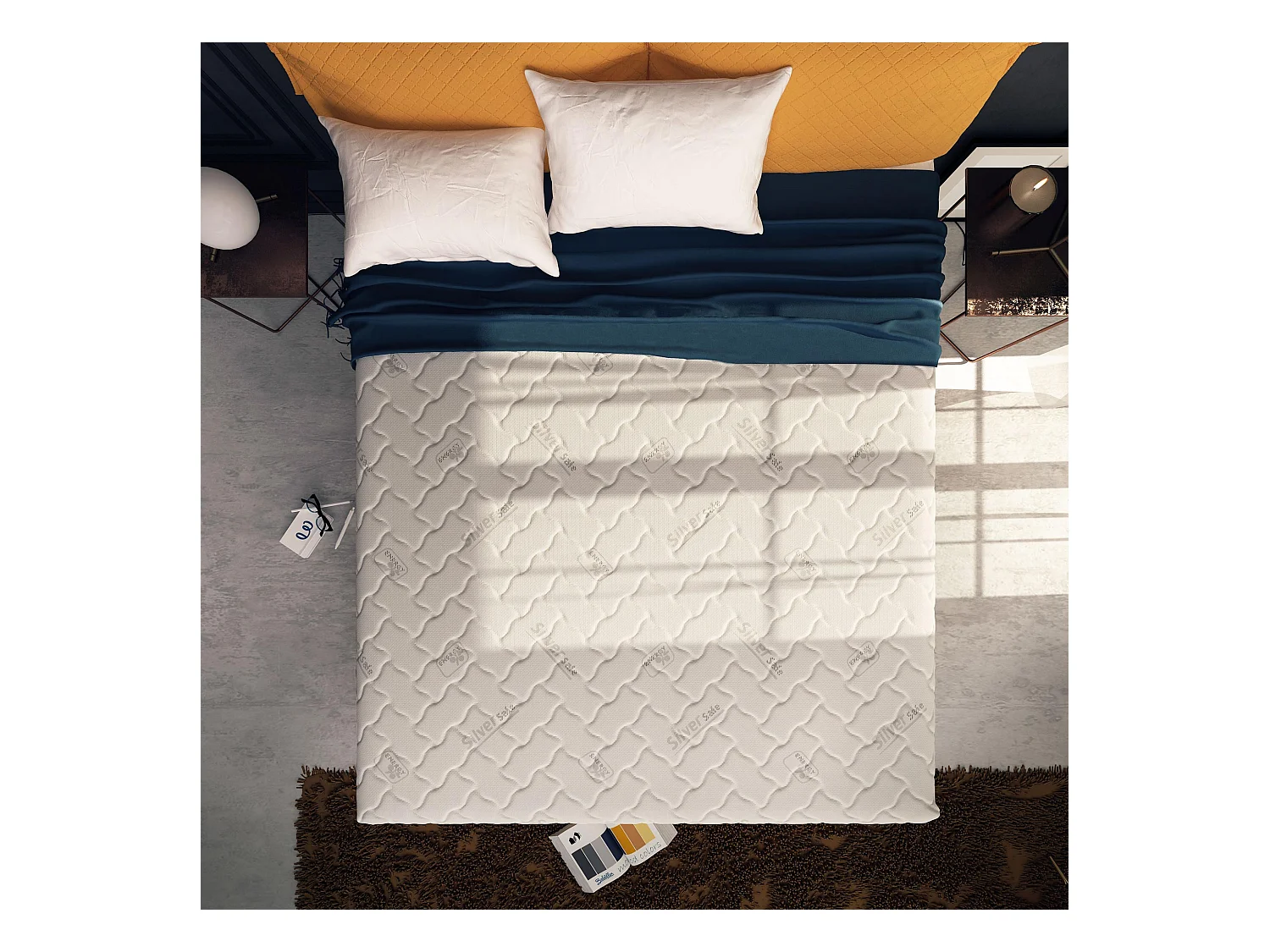 Materasso 800 Molle e Memory 5 cm Matrimoniale misura 160x200 cm