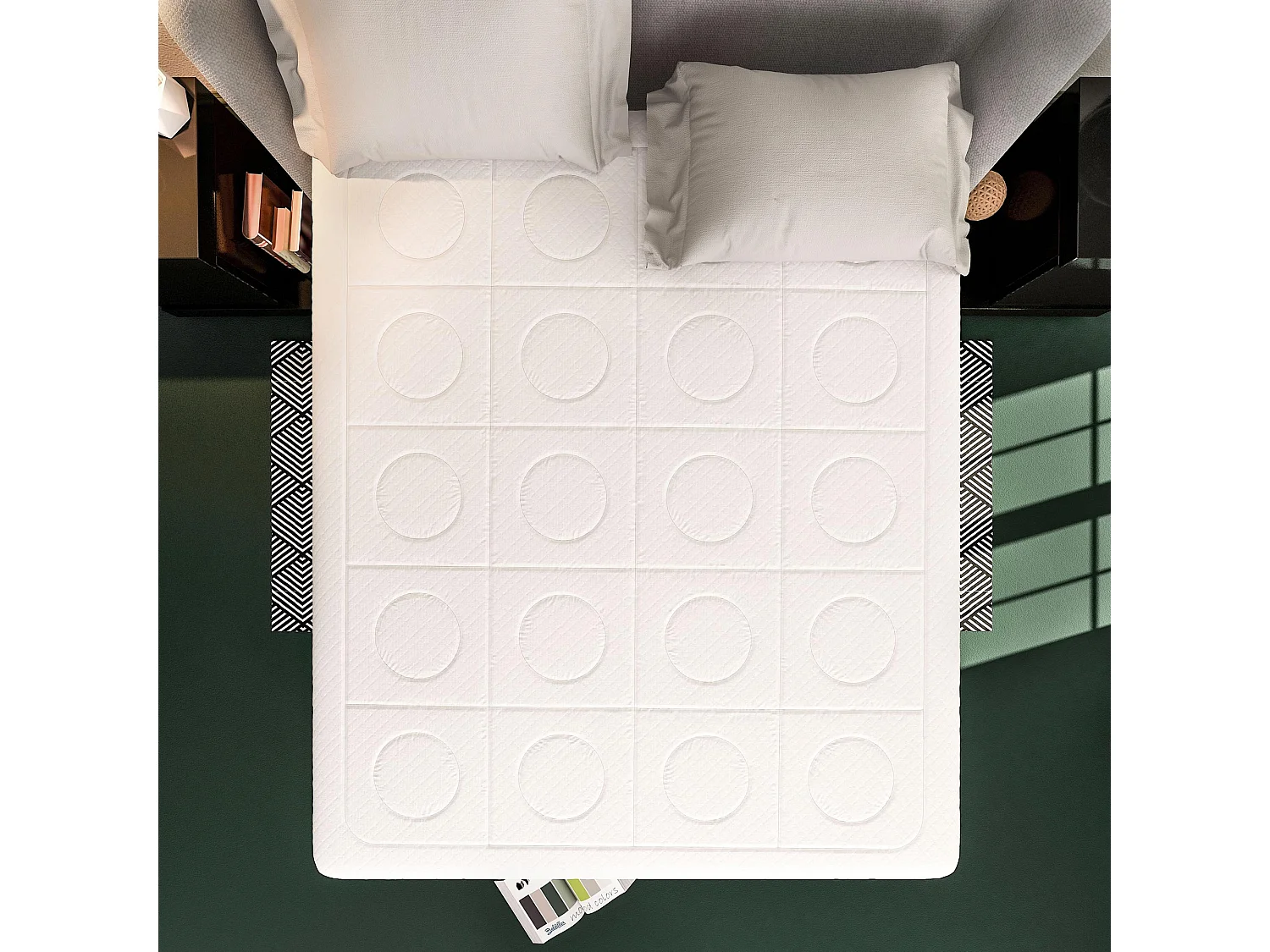 Materasso 800 Molle e Memory 5 cm Green Spring Plus, misura 80x190 cm