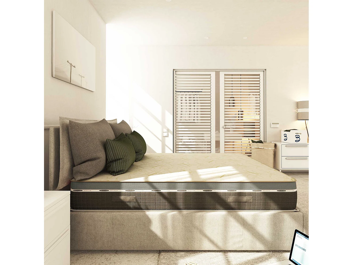 Materasso Molle e Memory Foam 5 cm Energy Singolo misura 90x200 cm