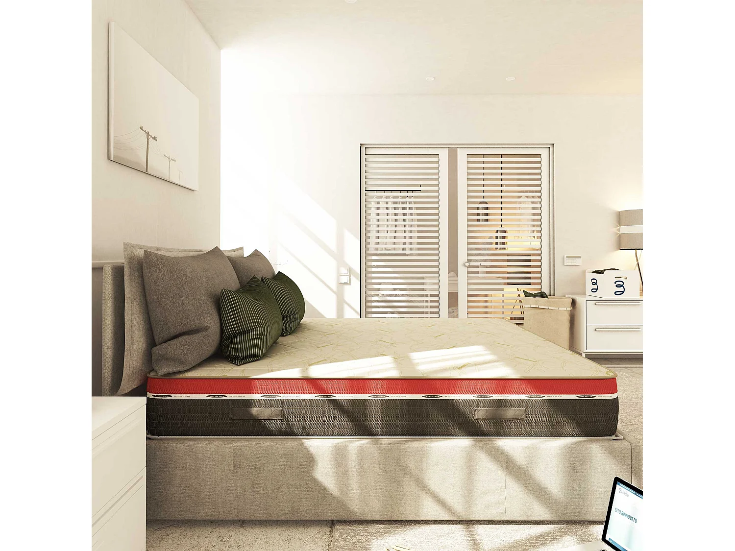 Materasso 800 Molle e Memory 5 cm Energy Singolo misura 80x200 cm