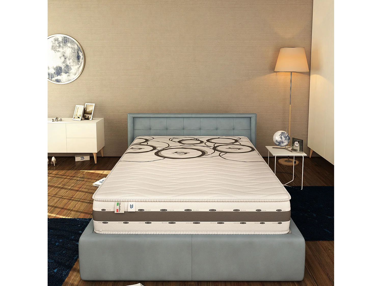 Materasso Memory Alto 25 Cm | Certificato Sanitized | Fascia Traspirante 3D | Notti d'Argento Plus Matrimoniale 170x200 cm