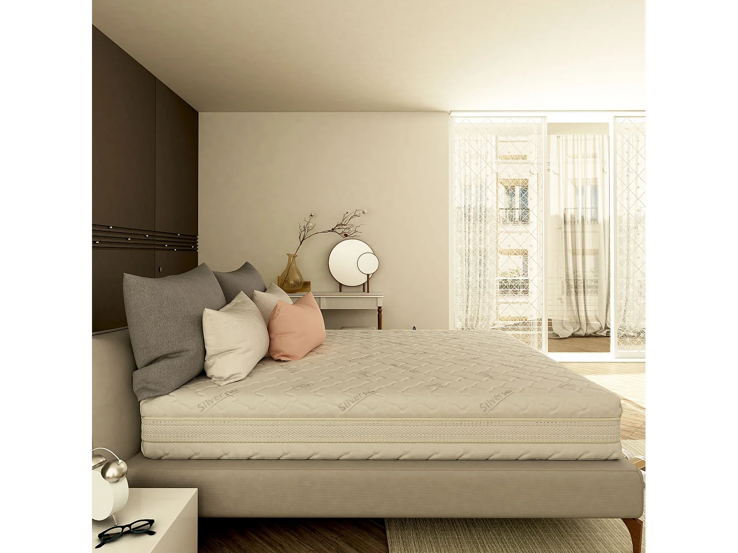 Materasso 3000 Molle e Memory 5 cm Matrimoniale misura 160x200 cm