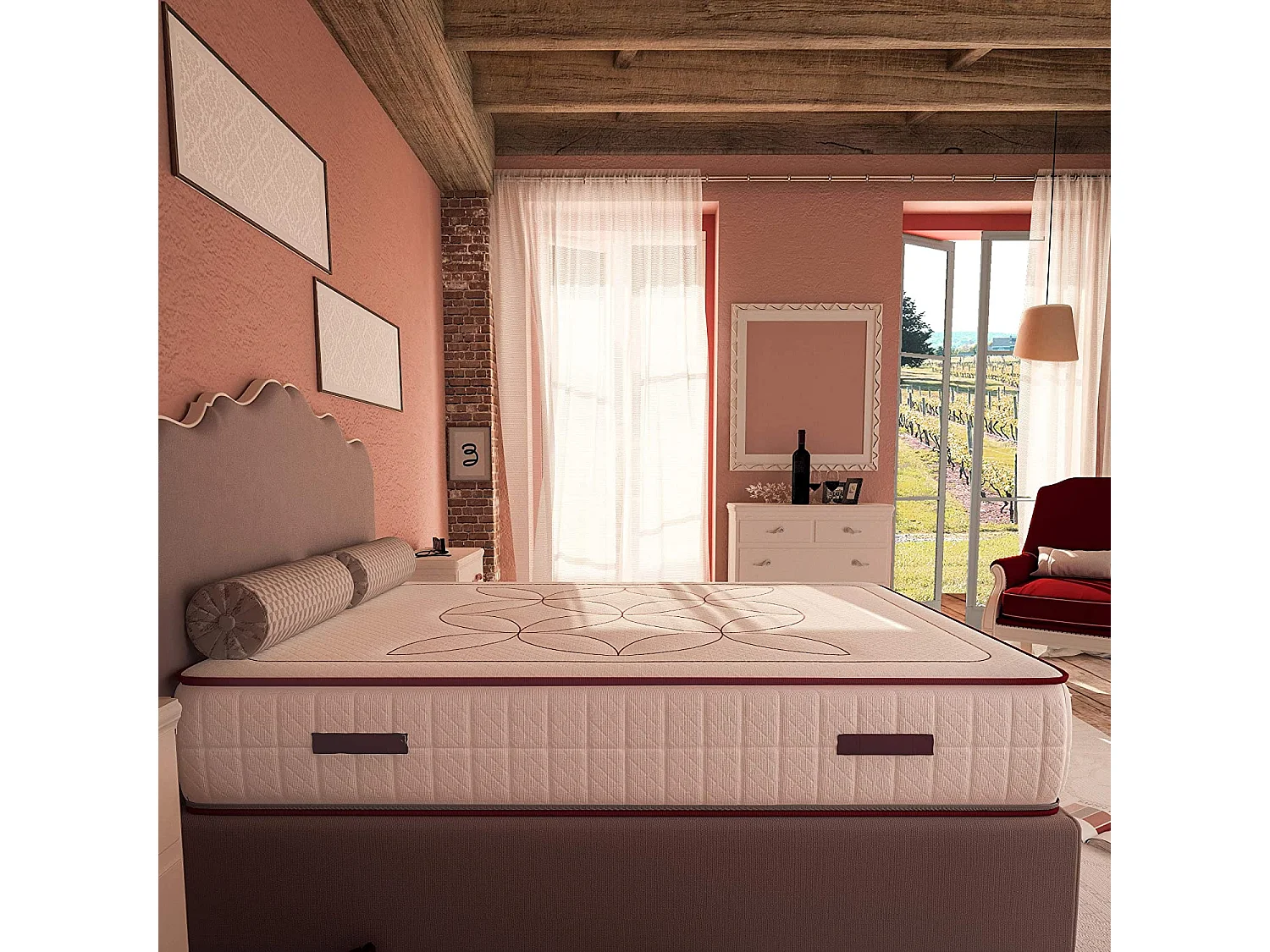 Materasso Memory Grand Amour H30 Matrimoniale Memory 4 cm, Sfoderabile, 160x190 cm