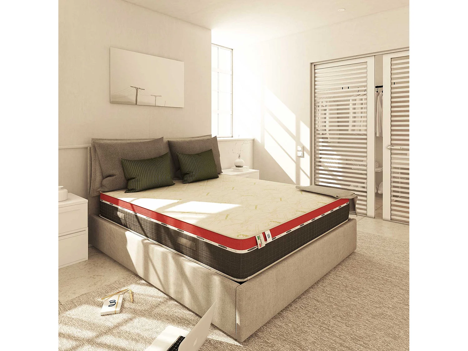 Materasso 800 Molle e Memory 5 cm Energy Singolo misura 70x190 cm