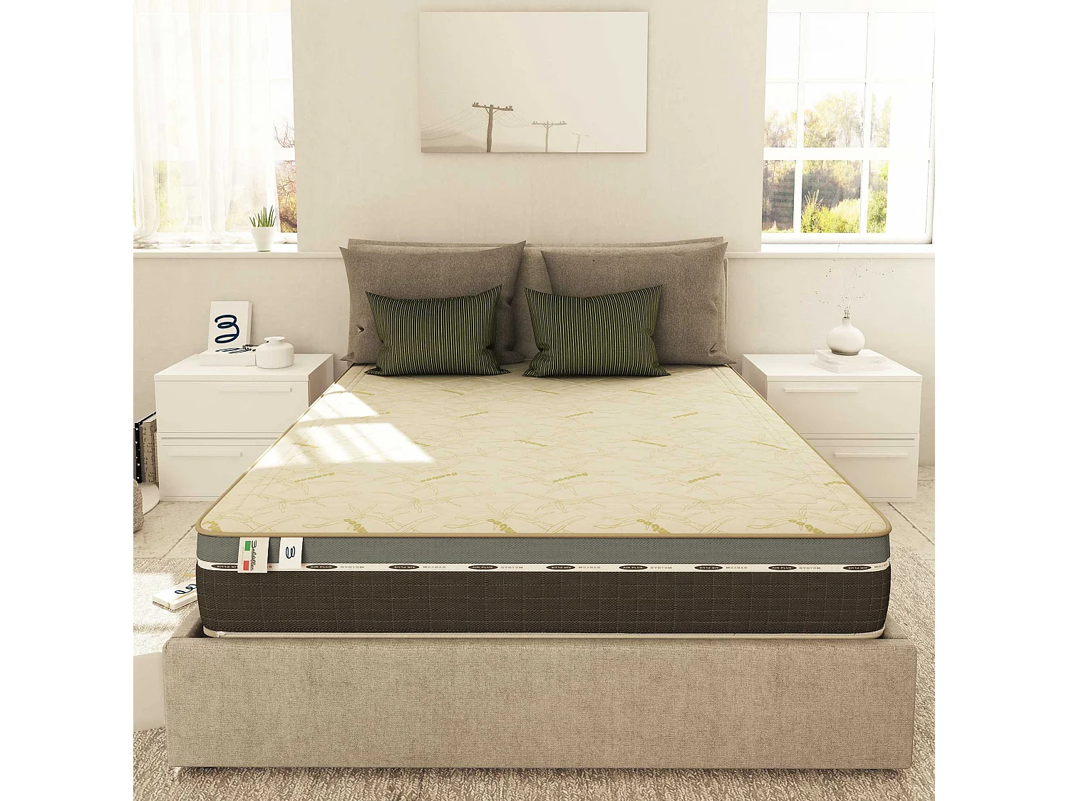 Materasso Molle e Memory Foam 5 cm Energy Matrimoniale misura 170x200 cm