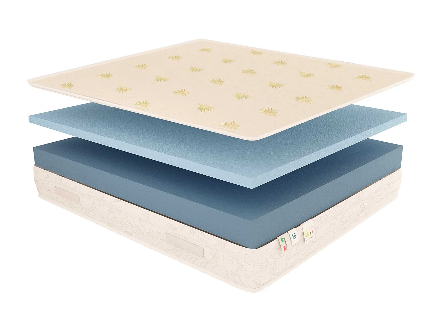 Materasso Memory Foam 23 cm Easy Super Top con fodera Aloe Vera Matrimoniale misura 160x190 cm