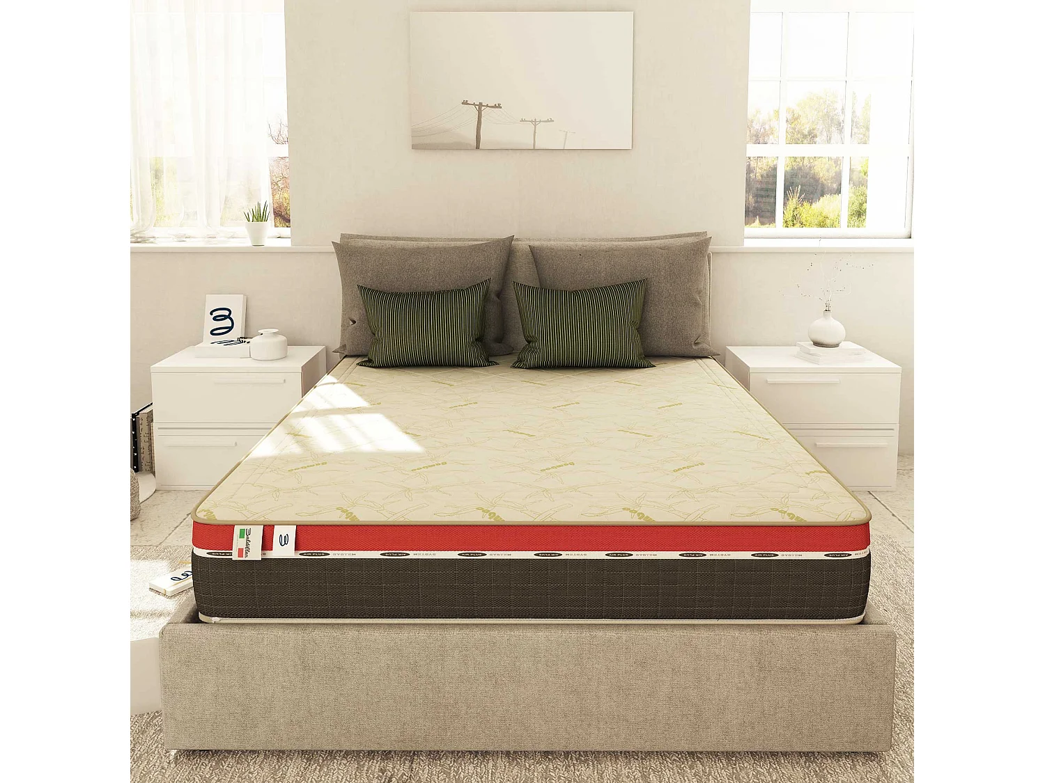 Materasso 800 Molle e Memory 5 cm Energy Singolo misura 90x200 cm