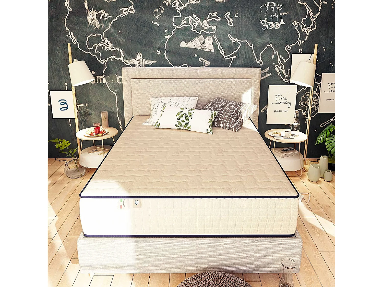 Materasso Alto 30 cm con 4 cm di Memory Foam - Buon Risveglio 70x190 cm