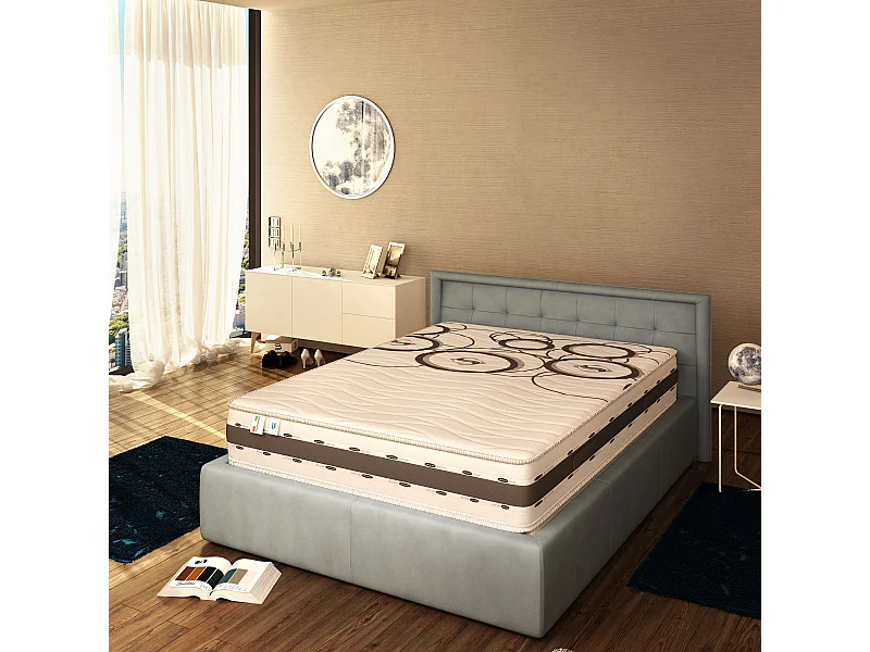 Materasso Memory Alto 20 Cm | Certificato Sanitized | Fascia Traspirante 3D | Notti d'Argento Singolo 80x190 cm