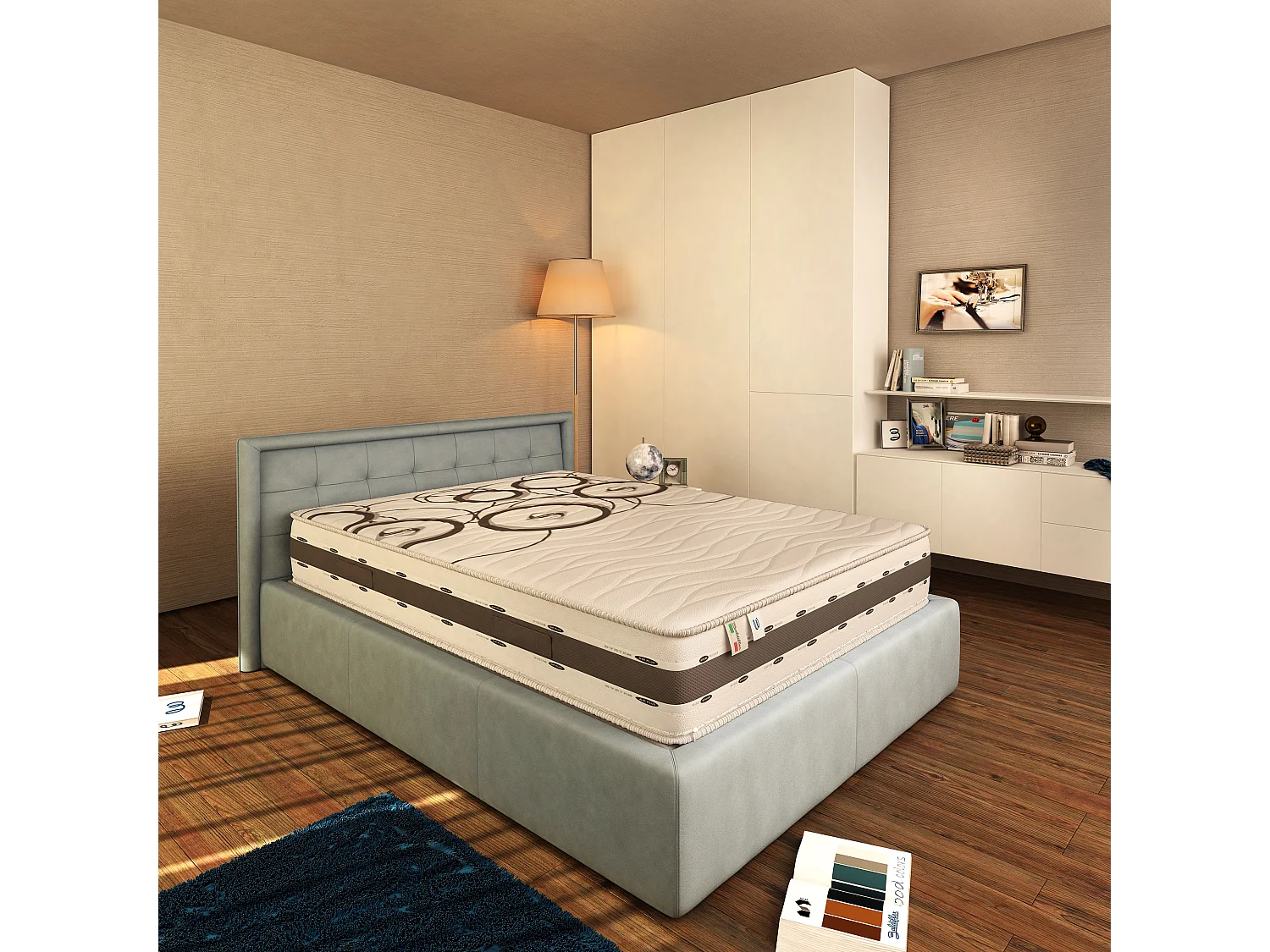 Materasso Memory Alto 20 Cm | Certificato Sanitized | Fascia Traspirante 3D | Notti d'Argento Singolo 90x200 cm