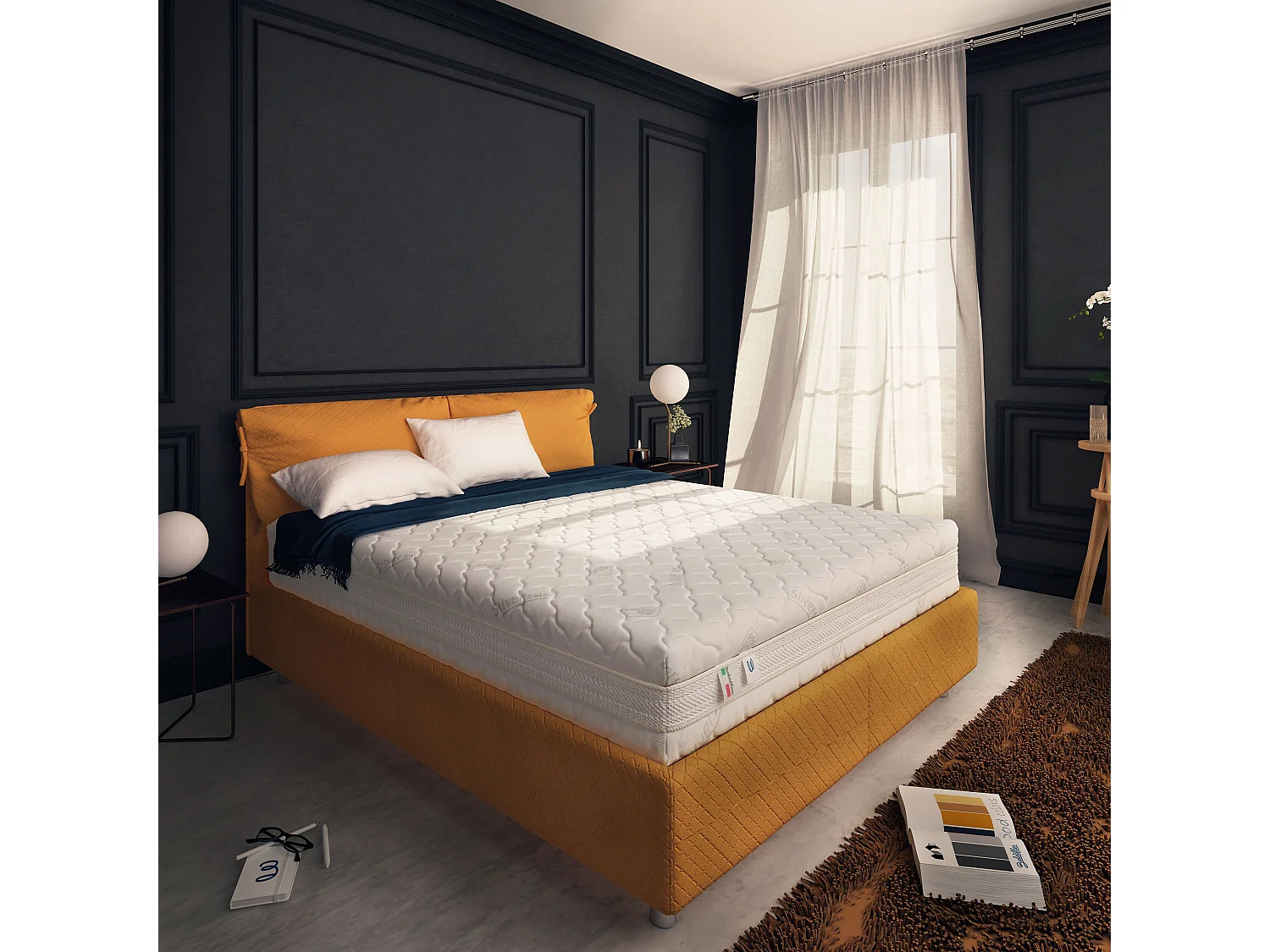 Materasso 800 Molle e Memory 5 cm Matrimoniale misura 170x190 cm