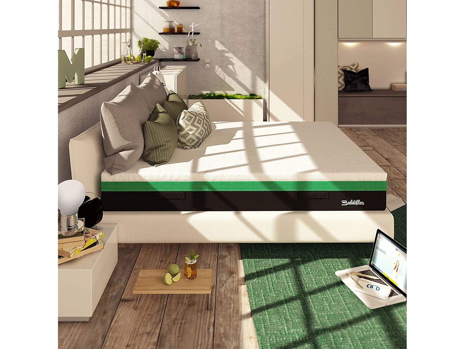 Materasso Memory Alto 25 cm Mojito - PRESIDIO MEDICO - Piazza e mezza 120x190 cm