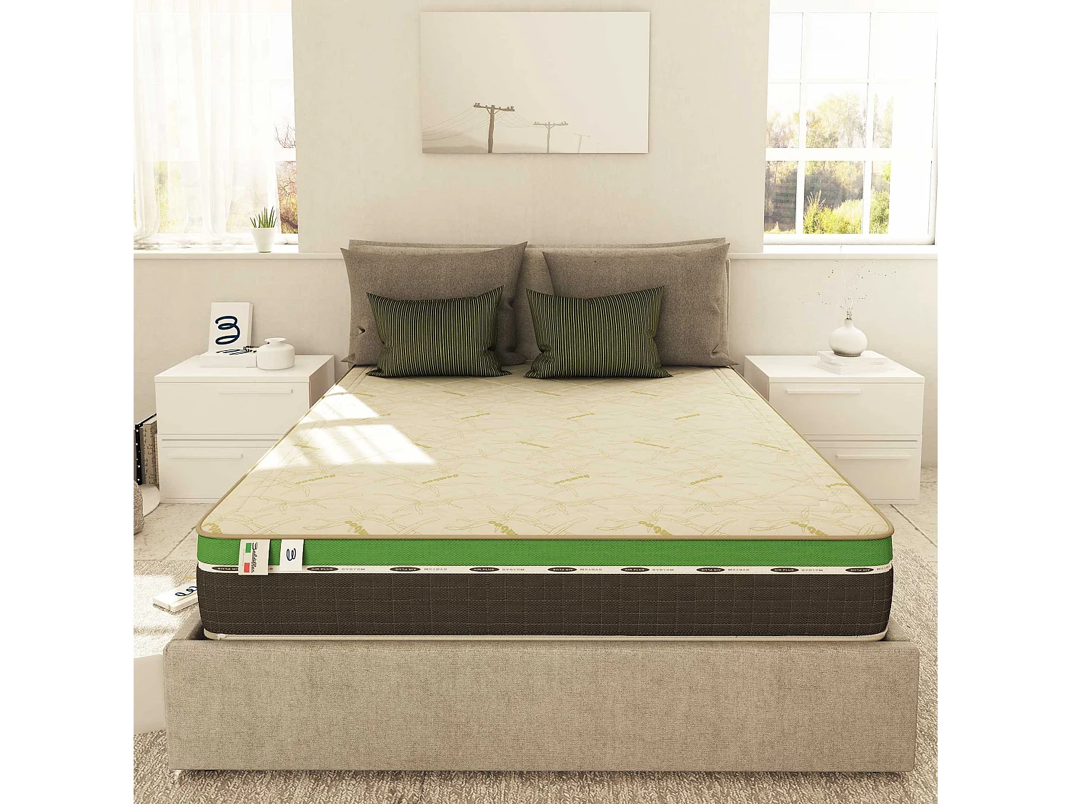 Materasso 1600 Molle e Memory 5 cm Energy Matrimoniale misura 170x200 cm