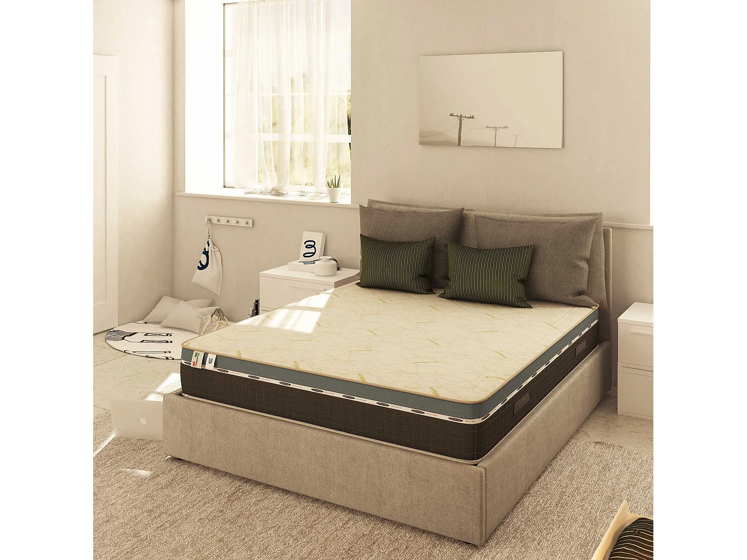 Materasso Molle e Memory Foam 5 cm Energy Singolo misura 100x200 cm