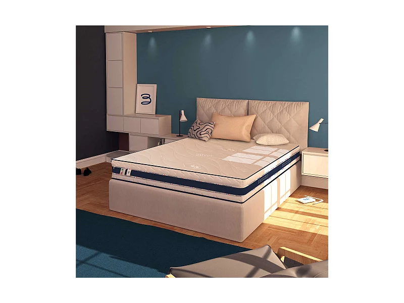 Materasso Memory Alto 22 cm Ortopedico Medio Rigido 100% Made in Italy Antiacaro Fascia 3DAir 4 Maniglie Trionfo Matrimoniale misura 170x200 cm