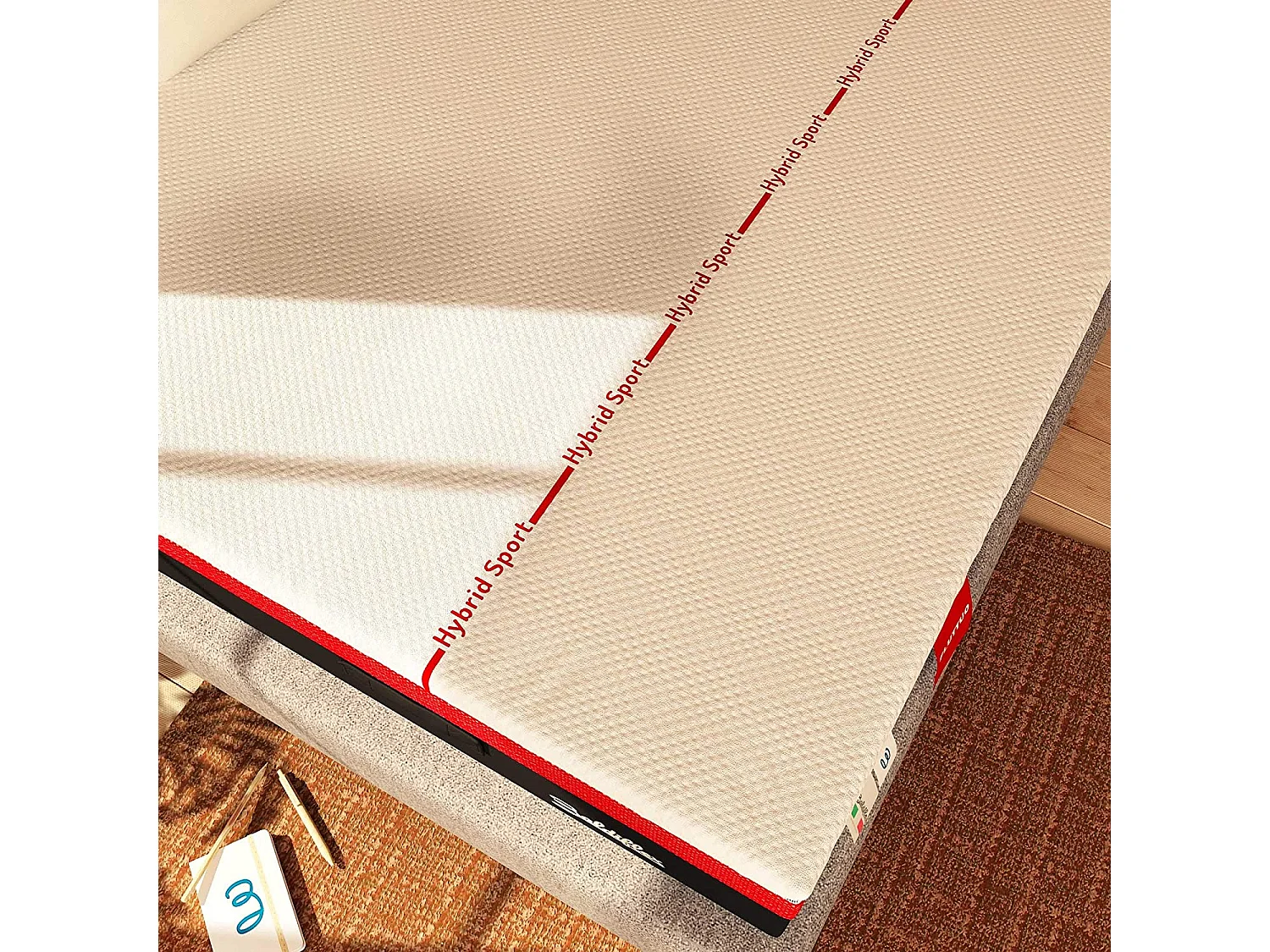 Materasso 3000 Molle Micro e Memory 5 cm Hybrid Fluttuo Singolo misura 100x200 cm