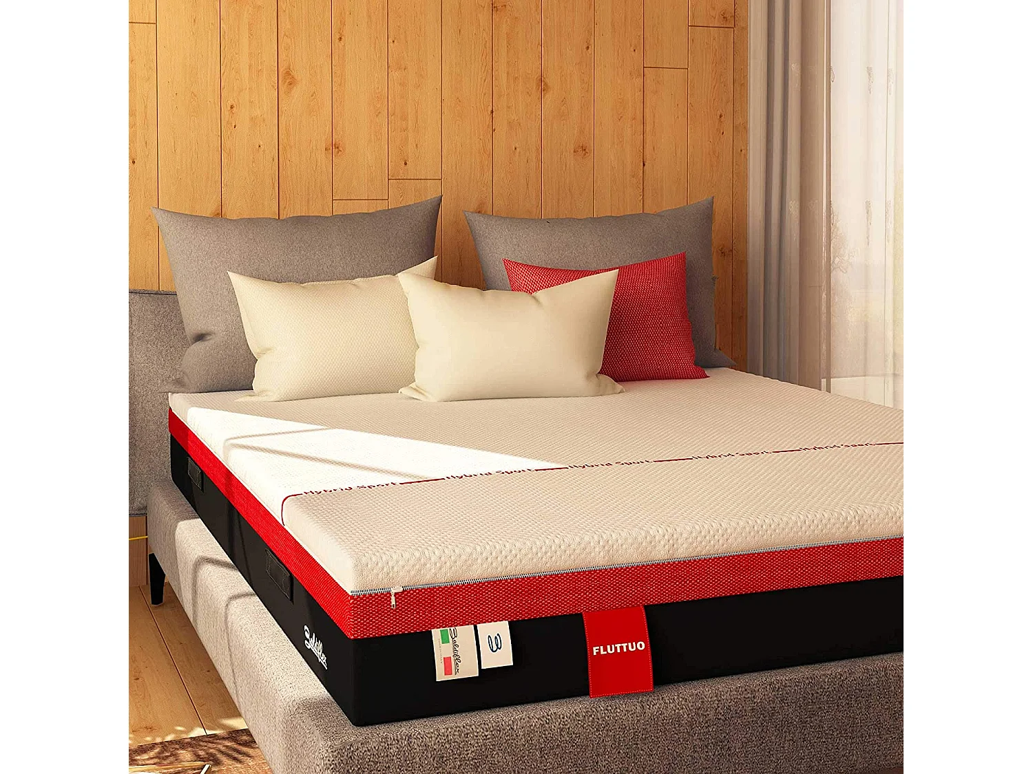 Materasso 3000 Molle Micro e Memory 5 cm Hybrid Fluttuo Singolo misura 100x200 cm