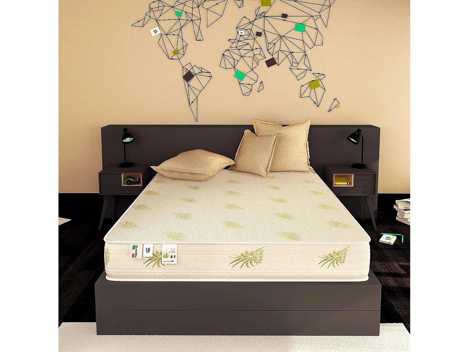 Materasso Memory 30 cm Duck Premium Plus con fodera Aloe Vera Matrimoniale misura 180x200 cm