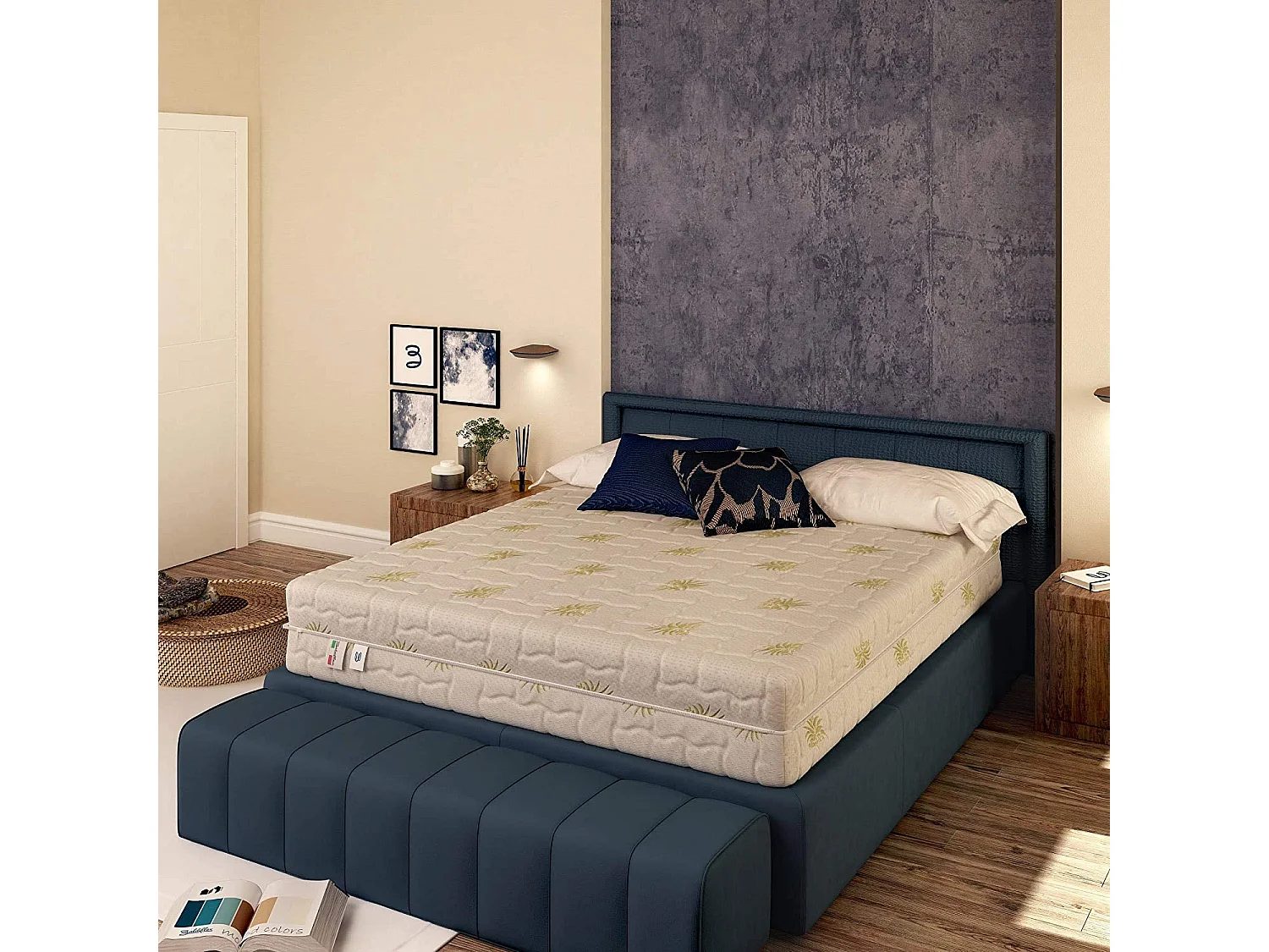 Materasso Memory Dream Super Matrimoniale con Rivestimento in Aloe Vera, Memory 7 cm, misura 170x190 cm