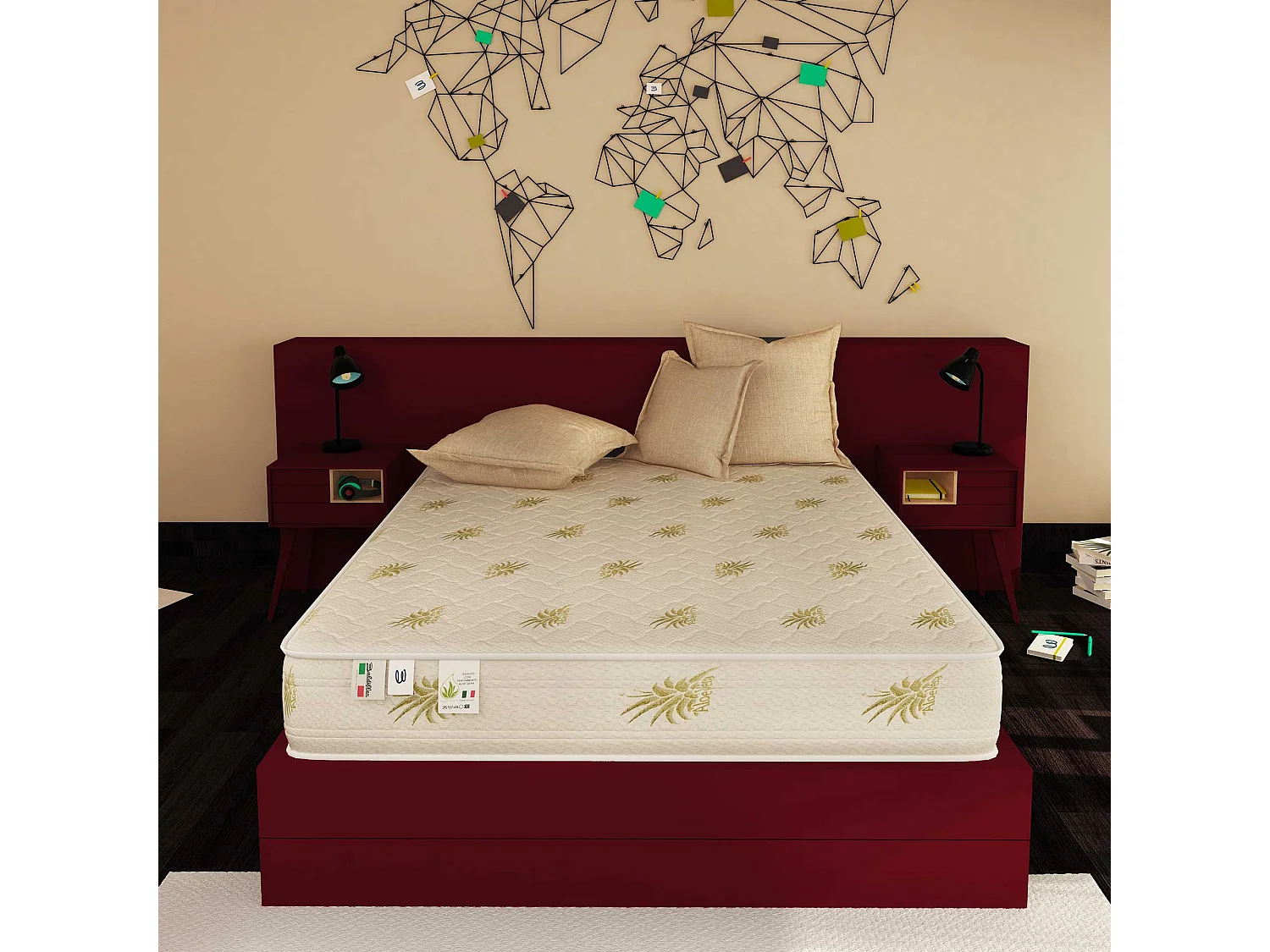 Materasso Memory Foam 23 cm Easy Super Top con fodera Aloe Vera Matrimoniale misura 170x190 cm